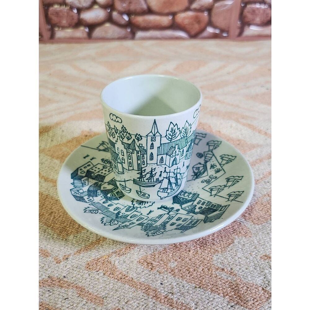 Nymolle Art Faience Paul Hoyrup Cup & Saucer Plate Limited Edition Denmark
